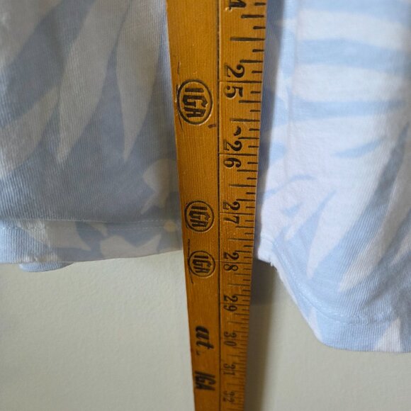 EUC AERIE WHITE / BLUE SUMMER TEE COTTON  OVERSIZED SIZE SMALL - Picture 11 of 11